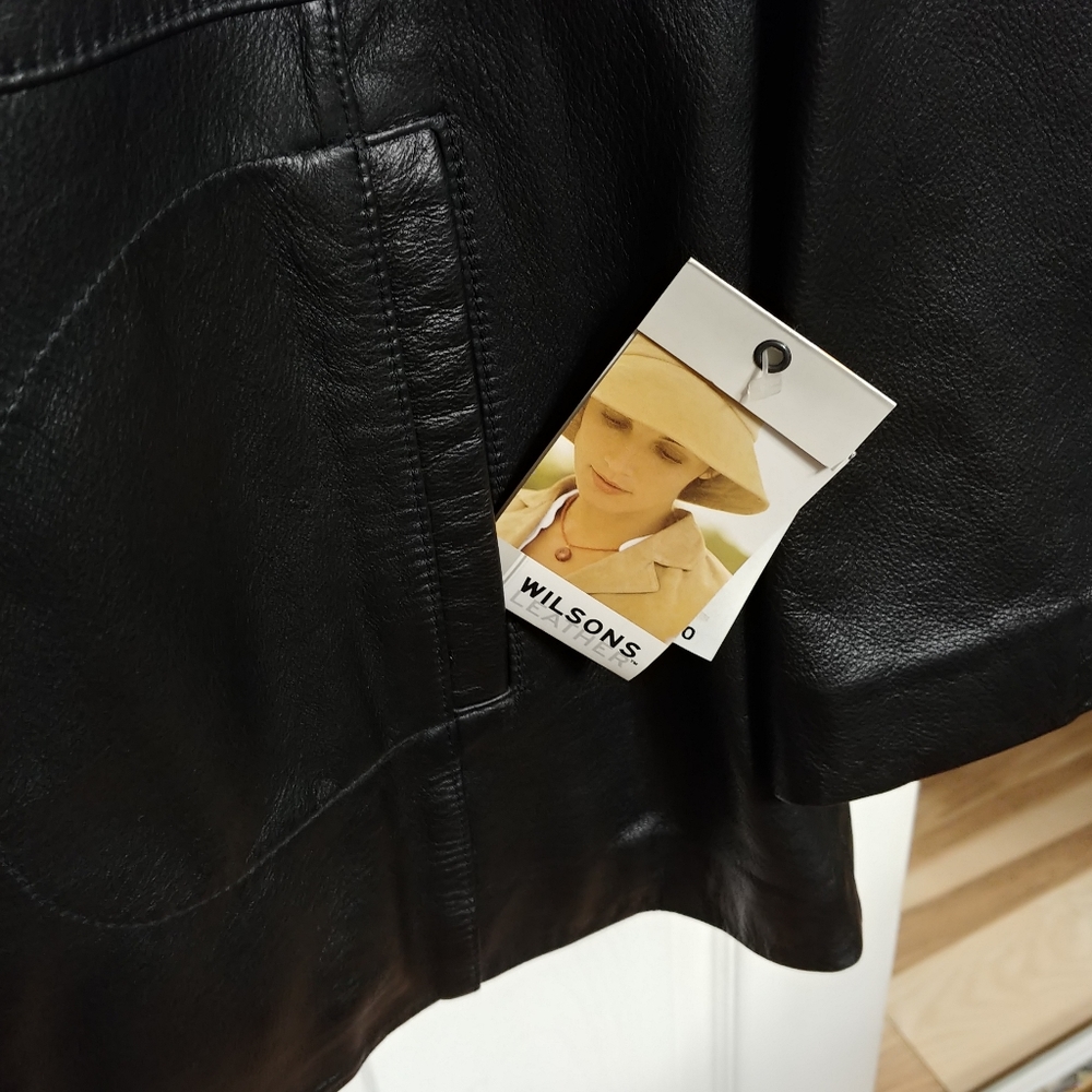 Wilson's black leather Jacket New with tags - Picture 9 of 9